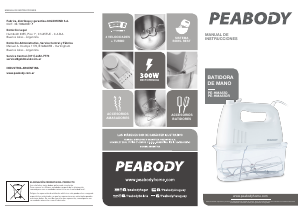Manual de uso Peabody PE-HMA550 Batidora de varillas