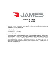 Manual de uso James LR 1207 E Lavadora