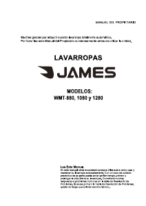 Manual de uso James WMT 880 Lavadora