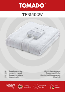 Handleiding Tomado TEB1502W Elektrische deken