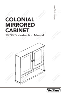 Manual VonHaus 3009005 Mirror Cabinet