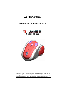 Manual de uso James AJ 800 Aspirador