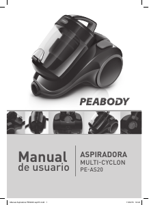 Manual de uso Peabody PE-AS20 Aspirador