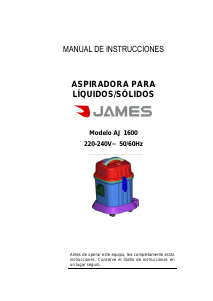 Manual de uso James AJ 1600 Aspirador