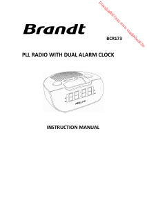 Manual Brandt BCR173 Alarm Clock Radio