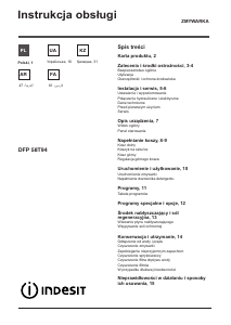 Instrukcja Indesit DFP 58T94 CA NX EU Zmywarka
