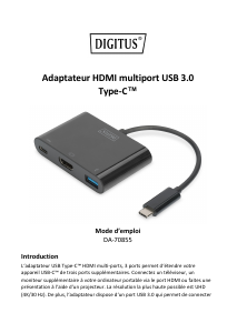 Mode d’emploi Digitus DA-70855 Adaptateur HDMI