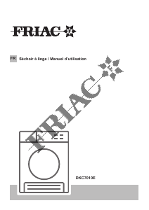 Mode d’emploi Friac DKC 7010 E Sèche-linge