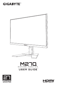 Manual Gigabyte M27Q LED Monitor