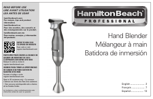 Manual Hamilton Beach 59750 Hand Blender