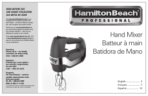 Manual de uso Hamilton Beach 62652 Batidora de varillas