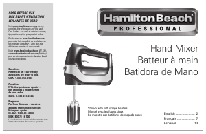 Manual de uso Hamilton Beach 62655 Batidora de varillas