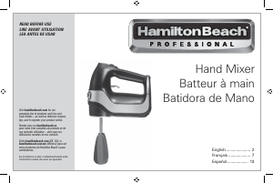 Handleiding Hamilton Beach 62663 Handmixer