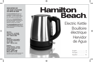 Manual Hamilton Beach 40978 Kettle
