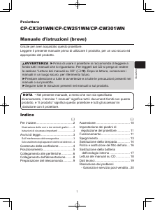 Manuale Hitachi CP-CW251WN Proiettore