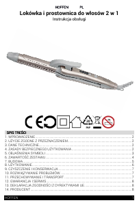Instrukcja Hoffen BE-160224 Lokówka