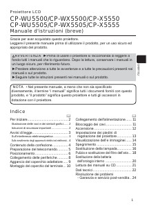 Manuale Hitachi CP-WU5500 Proiettore