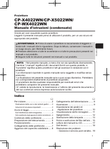 Manuale Hitachi CP-WX4022WN Proiettore