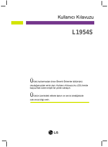 Kullanım kılavuzu LG L1954S-PF LCD ekran