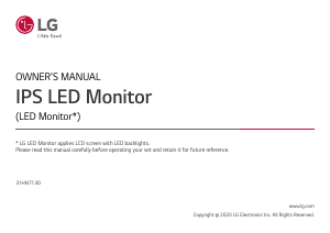 Handleiding LG 31HN713D-B LED monitor
