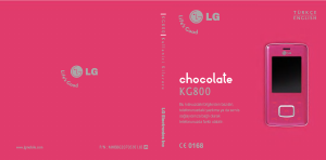Kullanım kılavuzu LG KG800S Chocolate Cep telefonu
