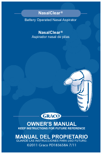 Manual de uso Graco NasalClear Aspirador nasal