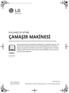 Kullanım kılavuzu LG F4V3VYWKPE Çamaşır makinesi