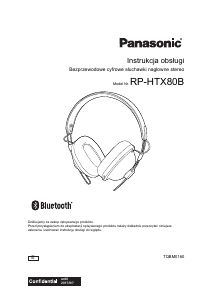 Instrukcja Panasonic RP-HTX80B Słuchawki