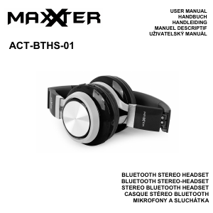 Manuál Maxxter ACT-BTHS-01 Sluchátka