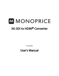 Handleiding Monoprice 10318 HDMI adapter