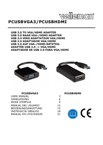 Manual de uso Velleman PCUSBHDMI Adaptador HDMI
