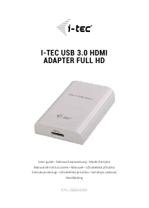 Manuale i-Tec USB3HDMI Adattatore HDMI