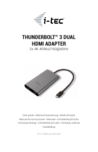 Manual de uso i-Tec TB3DUAL4KHDMI Adaptador HDMI