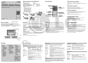 Kullanım kılavuzu LG KG285 Cep telefonu