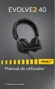 Manual Jabra Evolve2 40 Auscultador com microfone