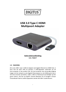 Handleiding Digitus DA-70847 HDMI adapter