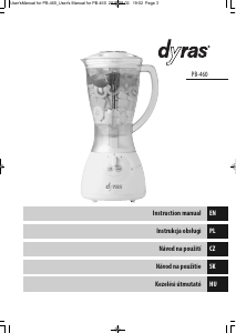 Návod Dyras PB-460 Mixér