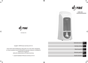 Návod Dyras UHM-355B Zvlhčovač