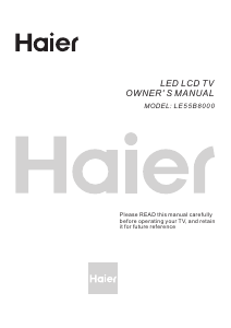 Manual Haier LE55B8000 LED Television