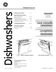 Manual de uso GE GDT535PGJBB Lavavajillas