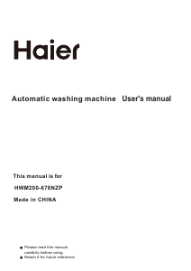 Manual Haier HWM200-678NZP Washing Machine