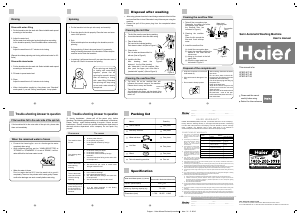 Handleiding Haier XBP72-0713S Wasmachine