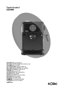 Manual Solac CE4498 Taste Control Máquina de café expresso