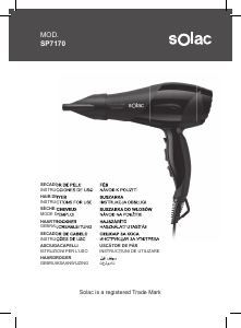 Instrukcja Solac SP7170 Suszarka do włosów