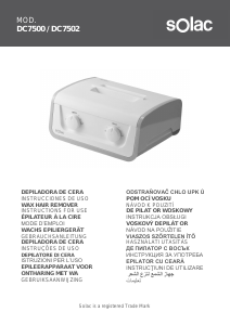 Manual de uso Solac DC7500 Calentador de cera