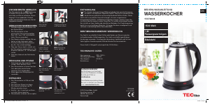 Bedienungsanleitung Tectro WK 205 Wasserkocher