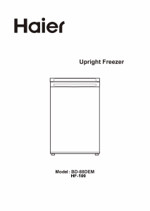 Manual Haier HF-100W Freezer