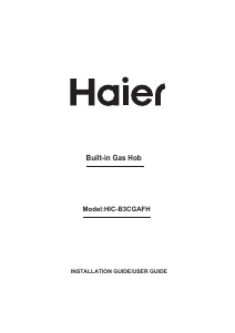 Manual Haier HIC-B3CGAFH Hob