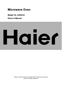 Manual Haier HIL2080EGC Microwave
