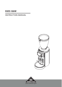 Manual Mahlkönig E65S GbW Coffee Grinder